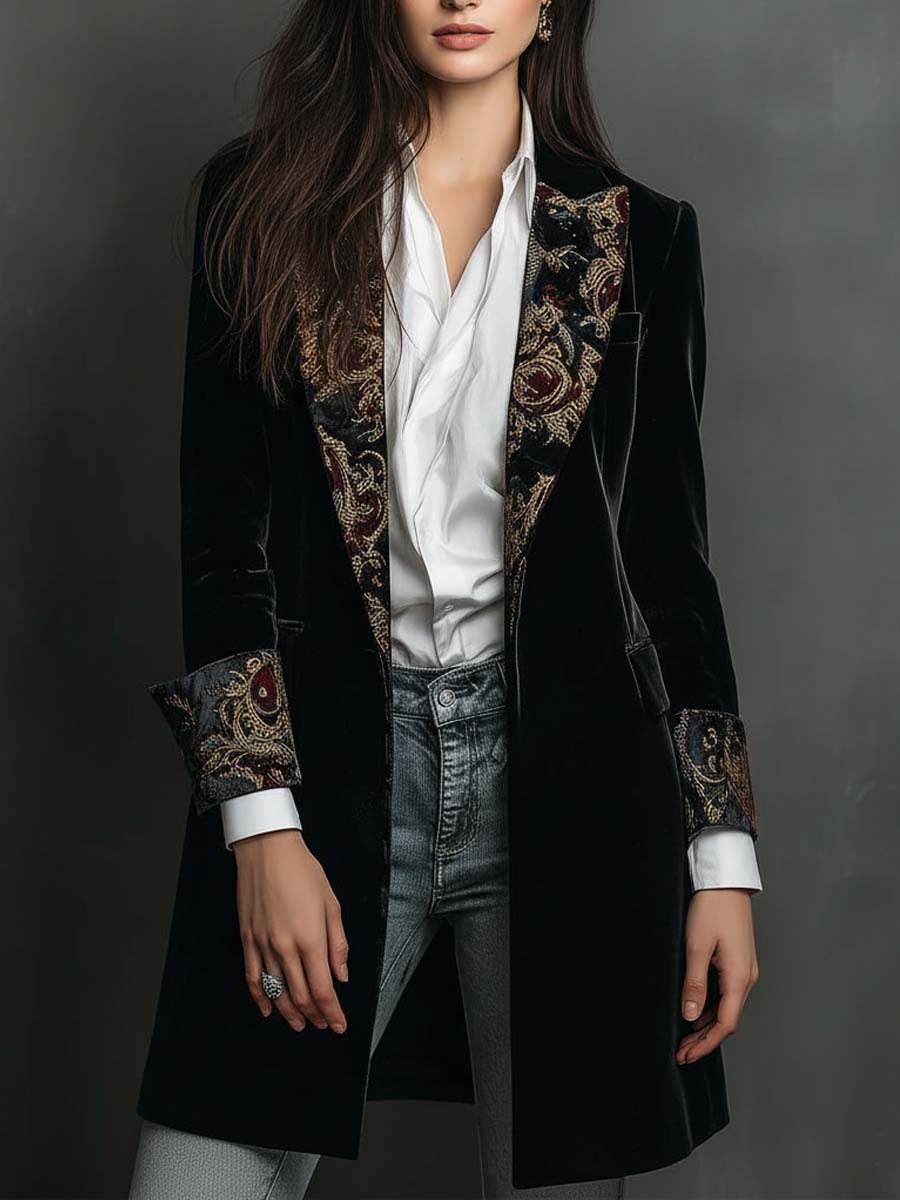 Brigitte | Getailleerde Blazer met Barokprint