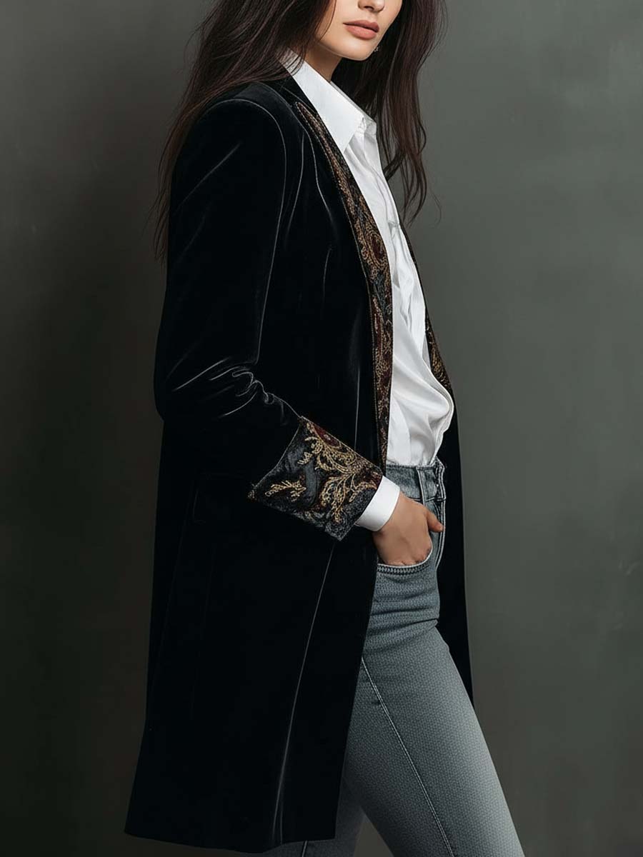 Brigitte | Getailleerde Blazer met Barokprint