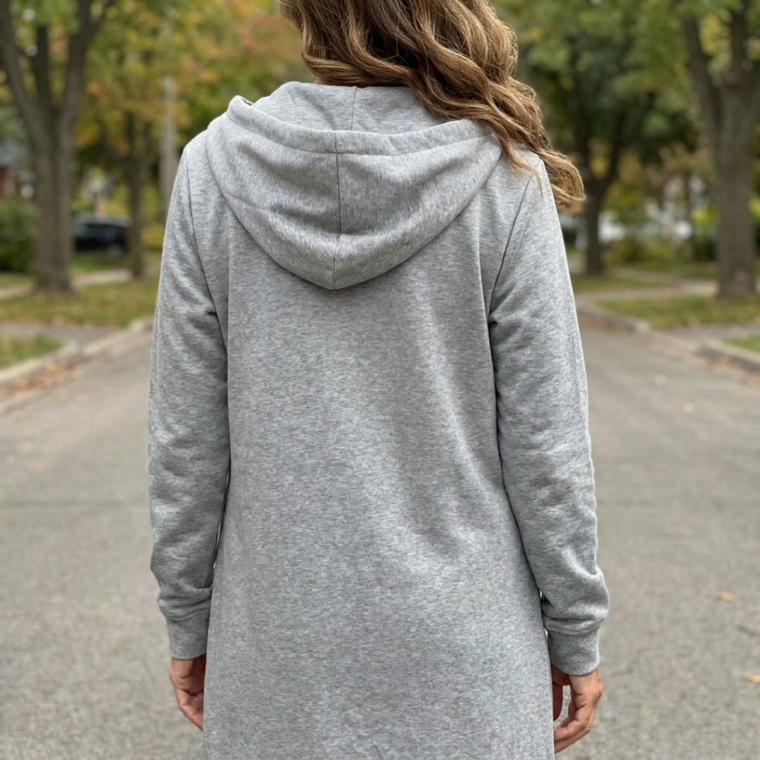 Briony | Relaxed Zip-Up Longline Cardigan