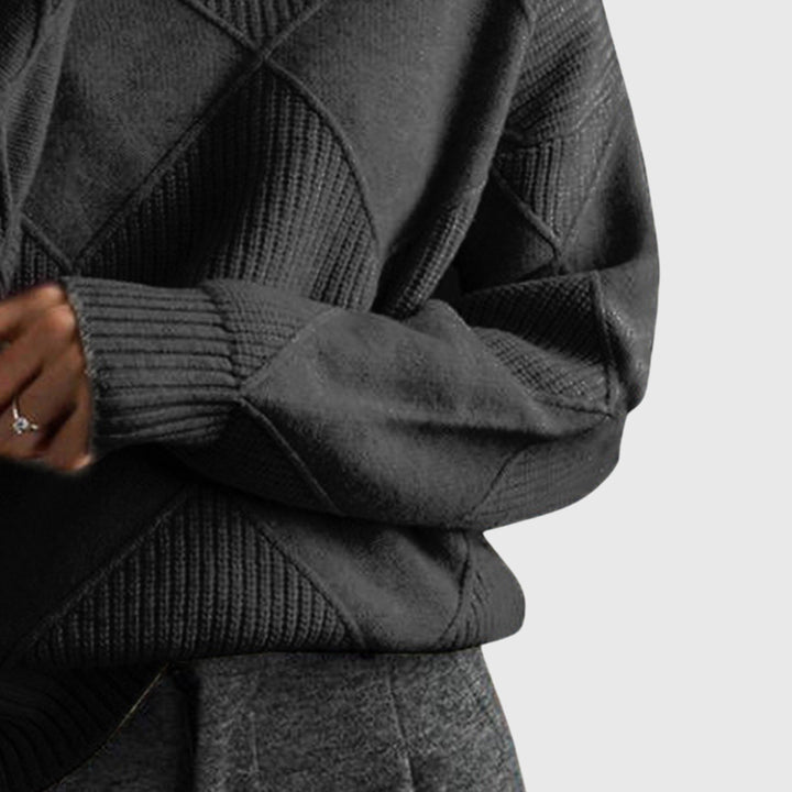 Annelise™ | Diamond-Knit Turtleneck