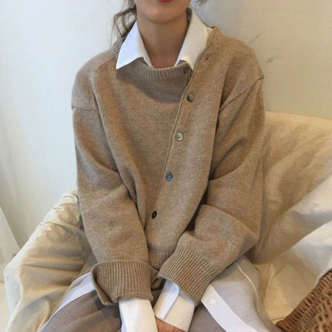 Lunetta | Asymmetric Button Cardigan