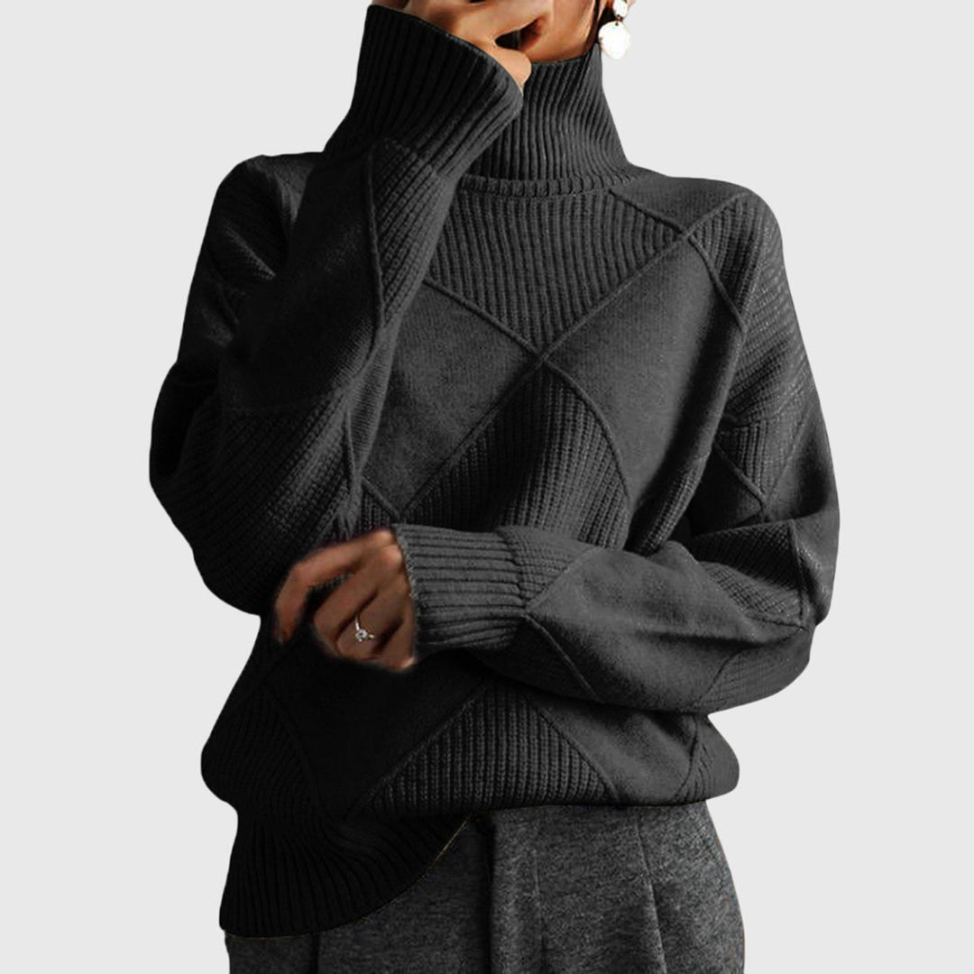 Annelise™ | Diamond-Knit Turtleneck