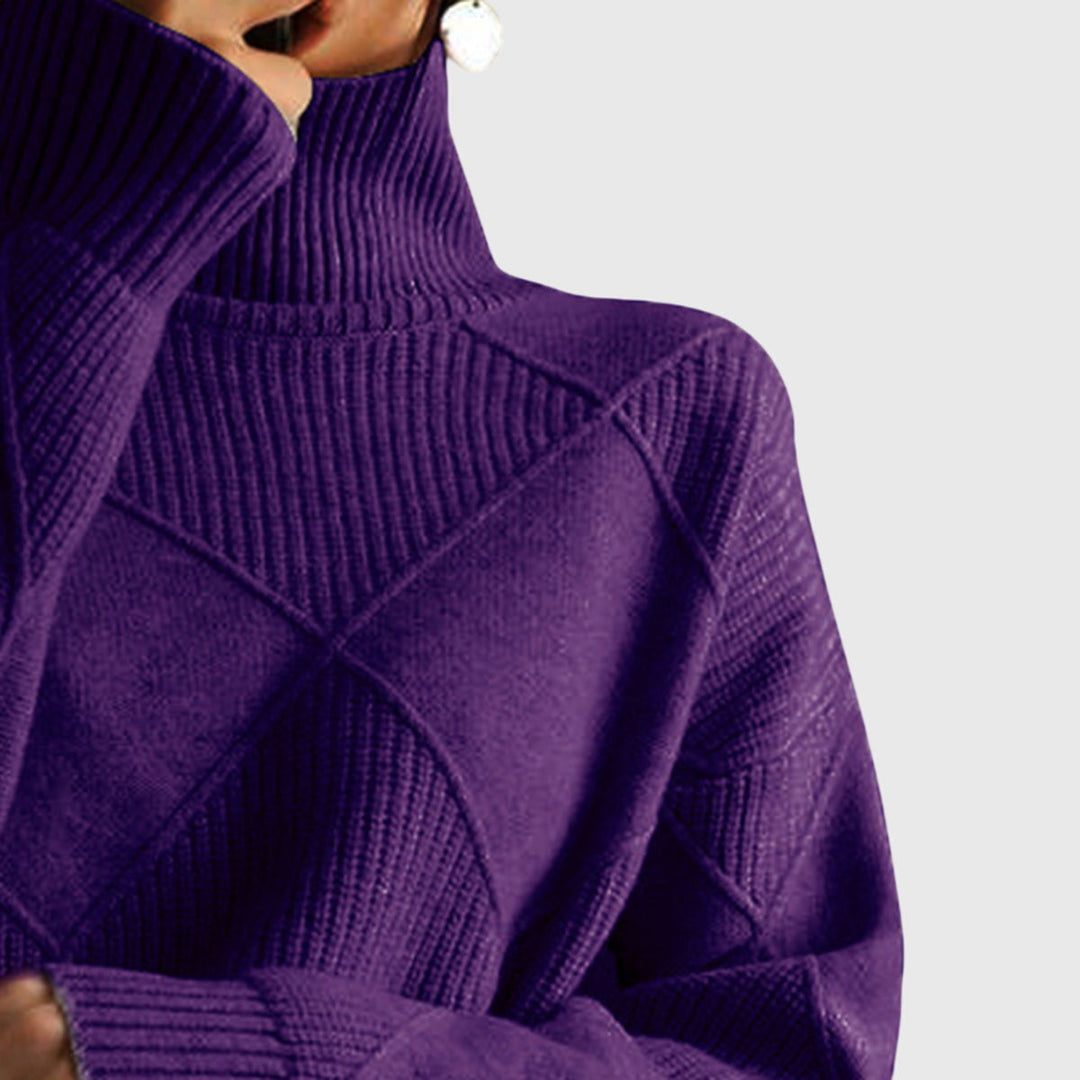 Annelise™ | Diamond-Knit Turtleneck