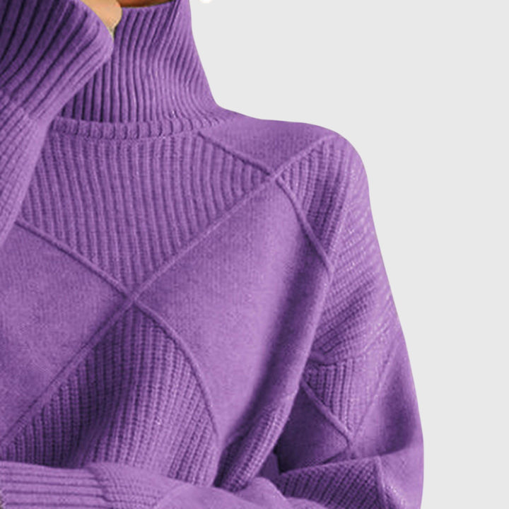 Annelise™ | Diamond-Knit Turtleneck