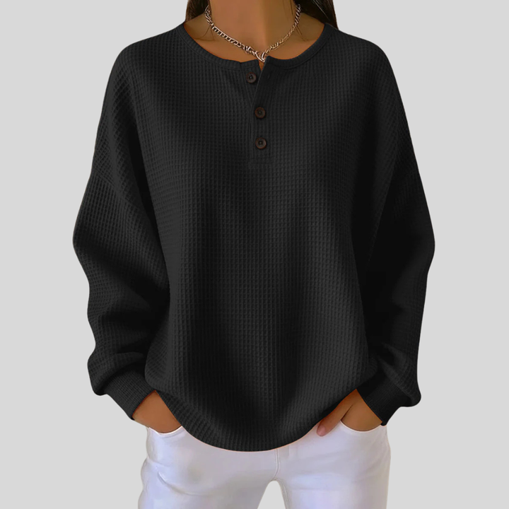 Riet | Casual henley sweater