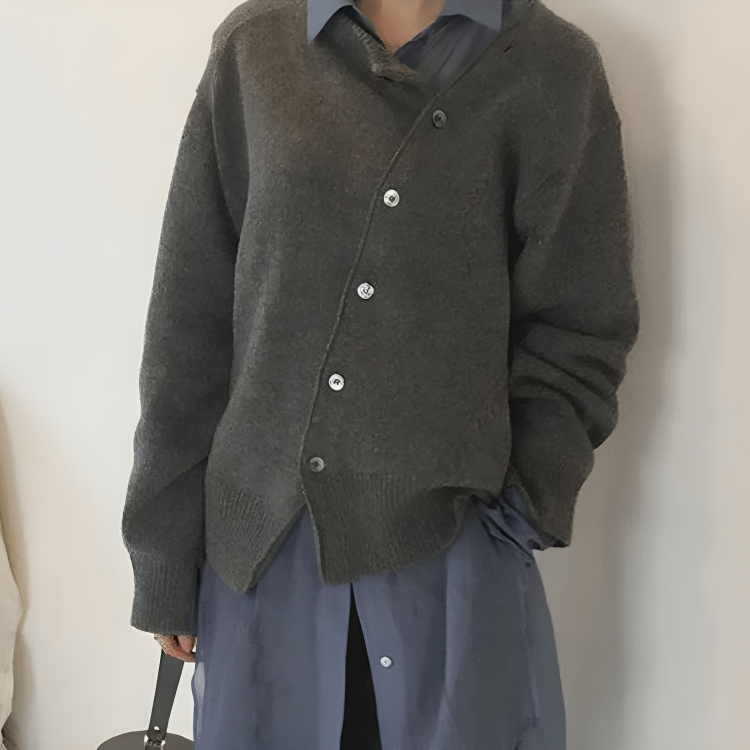 Lunetta | Asymmetric Button Cardigan