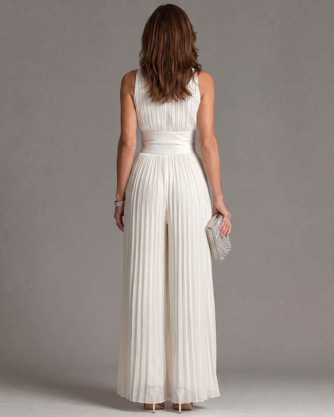 Marlies | Jumpsuit met halter en wijde broek