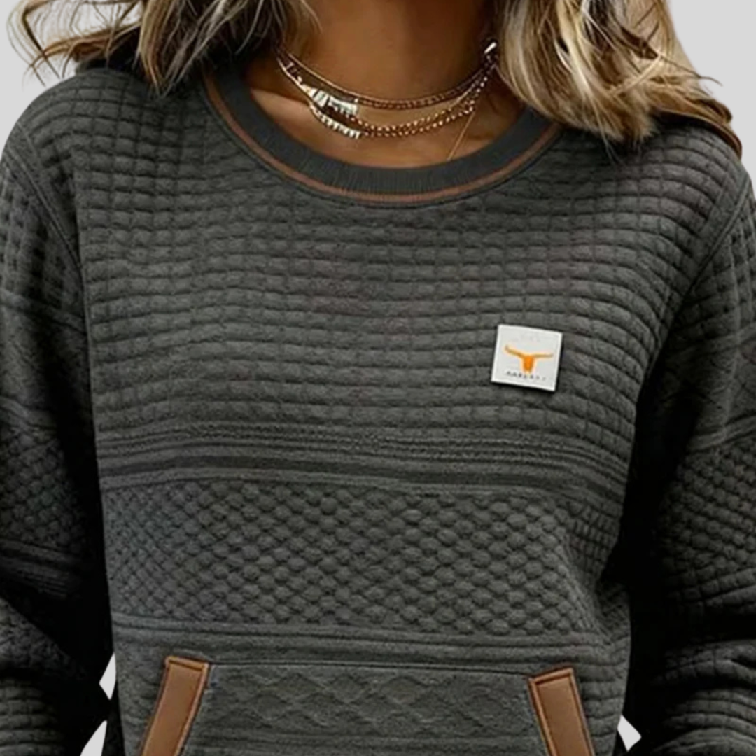 Marloes | Colorblock sweater met ronde hals