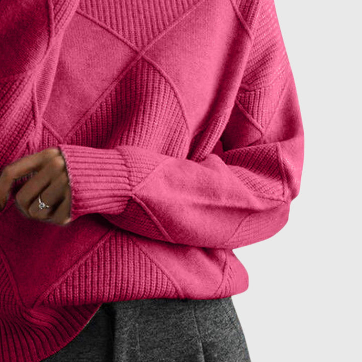 Annelise™ | Diamond-Knit Turtleneck