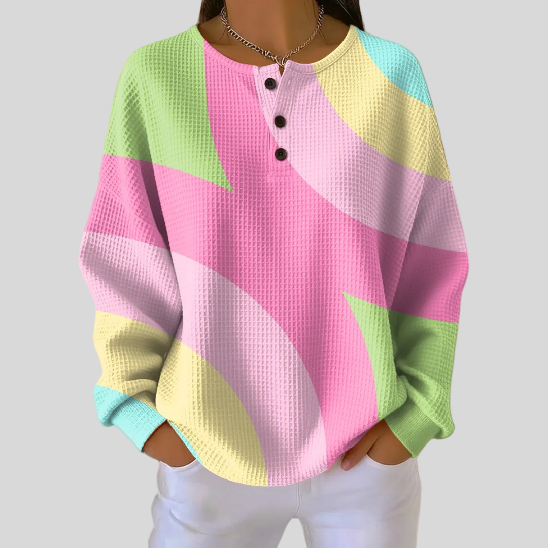 Janneke | Sweater met abstract patroon