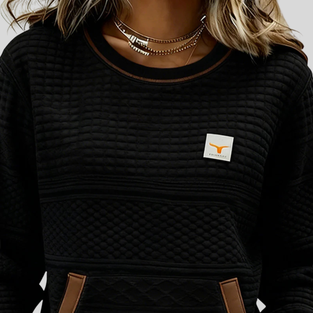 Marloes | Colorblock sweater met ronde hals