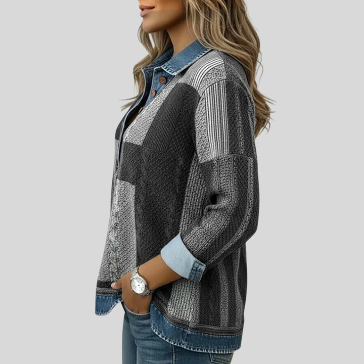 Truus | Sweater met colorblock print