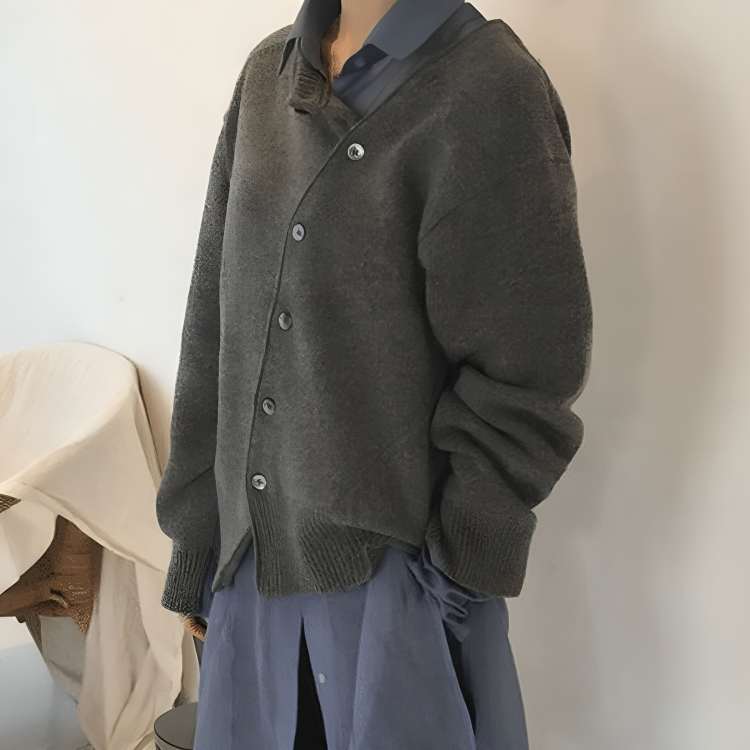 Lunetta | Asymmetric Button Cardigan