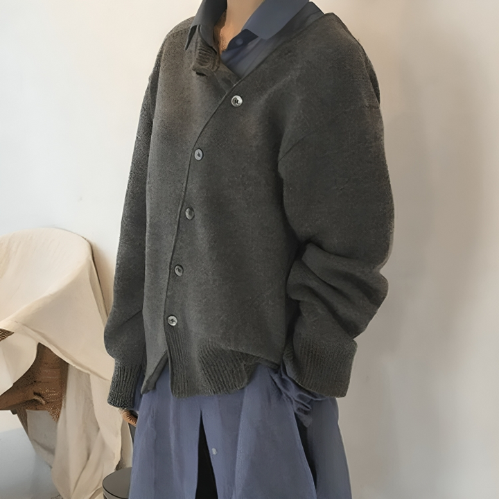 Lunetta | Asymmetric Button Cardigan