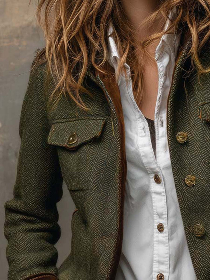 Ingeborg | Vintage Blazer met Visgraatpatroon