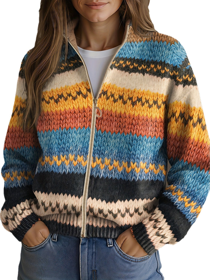 Carla | Gebreid vest met zigzagpatroon