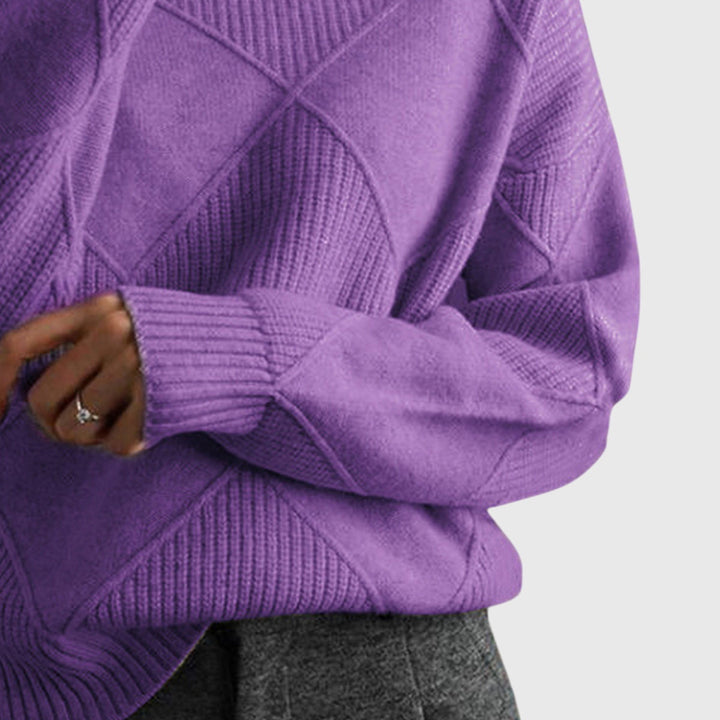 Annelise™ | Diamond-Knit Turtleneck