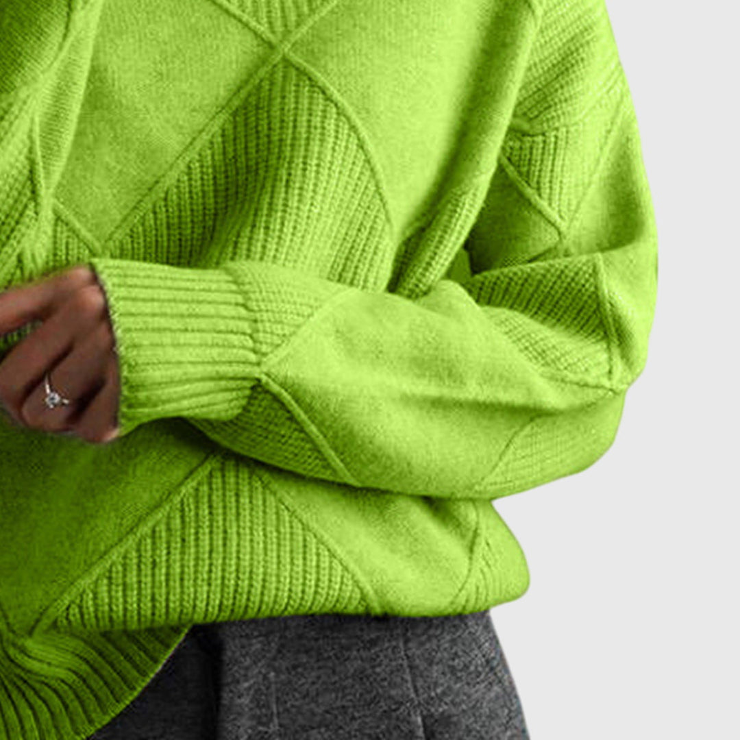 Annelise™ | Diamond-Knit Turtleneck