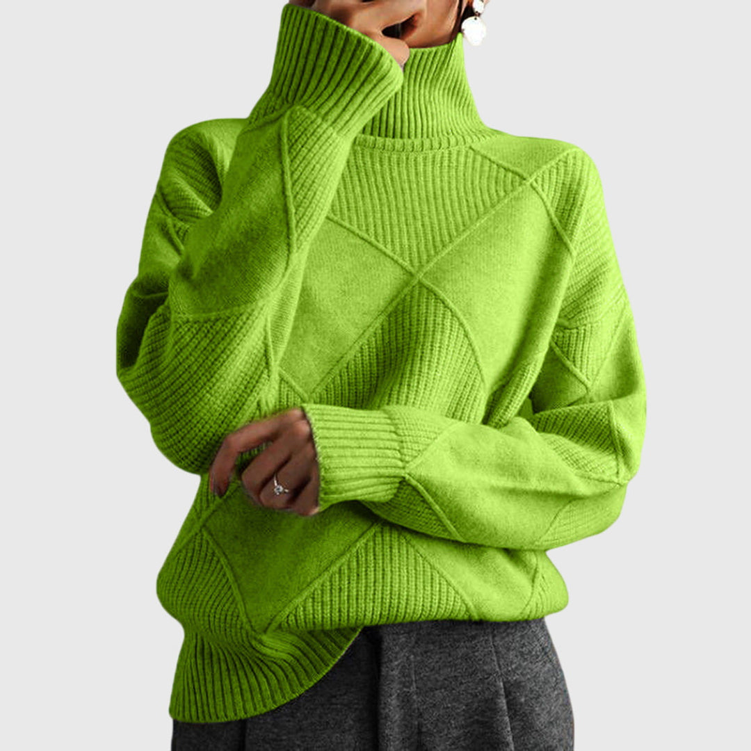 Annelise™ | Diamond-Knit Turtleneck