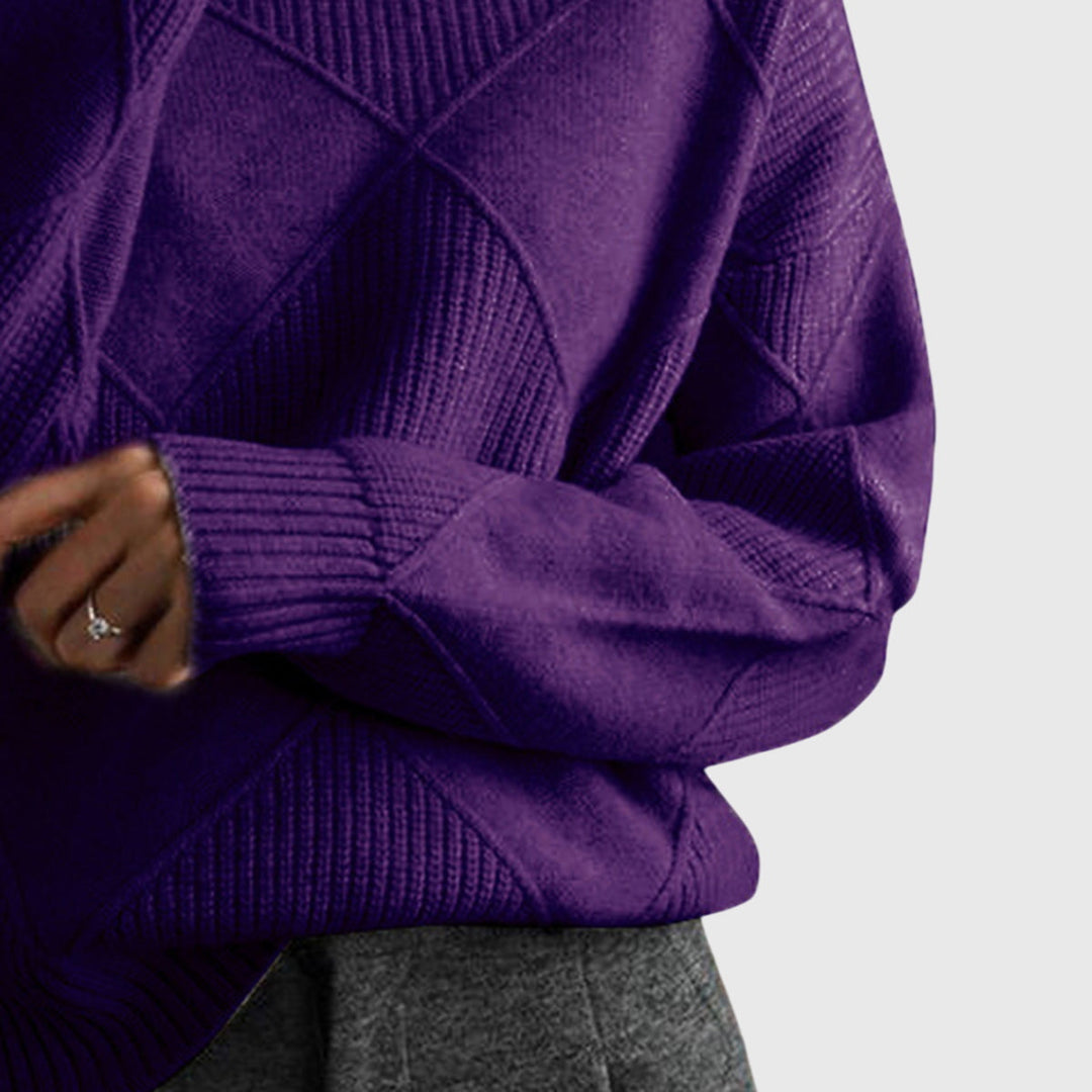 Annelise™ | Diamond-Knit Turtleneck