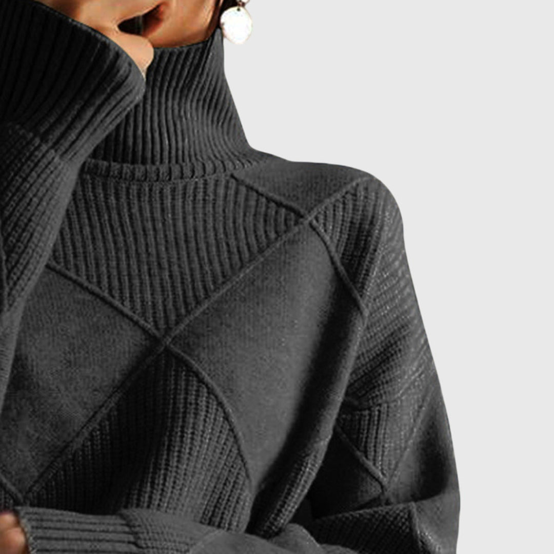 Annelise™ | Diamond-Knit Turtleneck