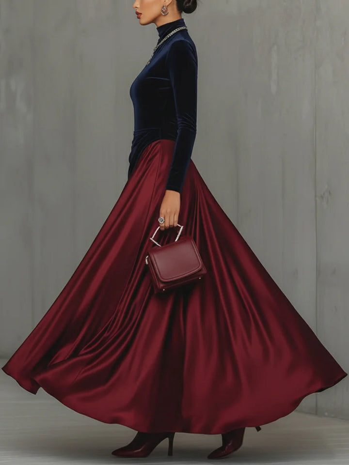 Lucrèce | Long Two-Tone Dress