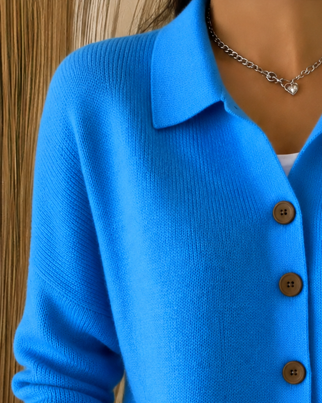 Sylvie | Button Collar Cardigan