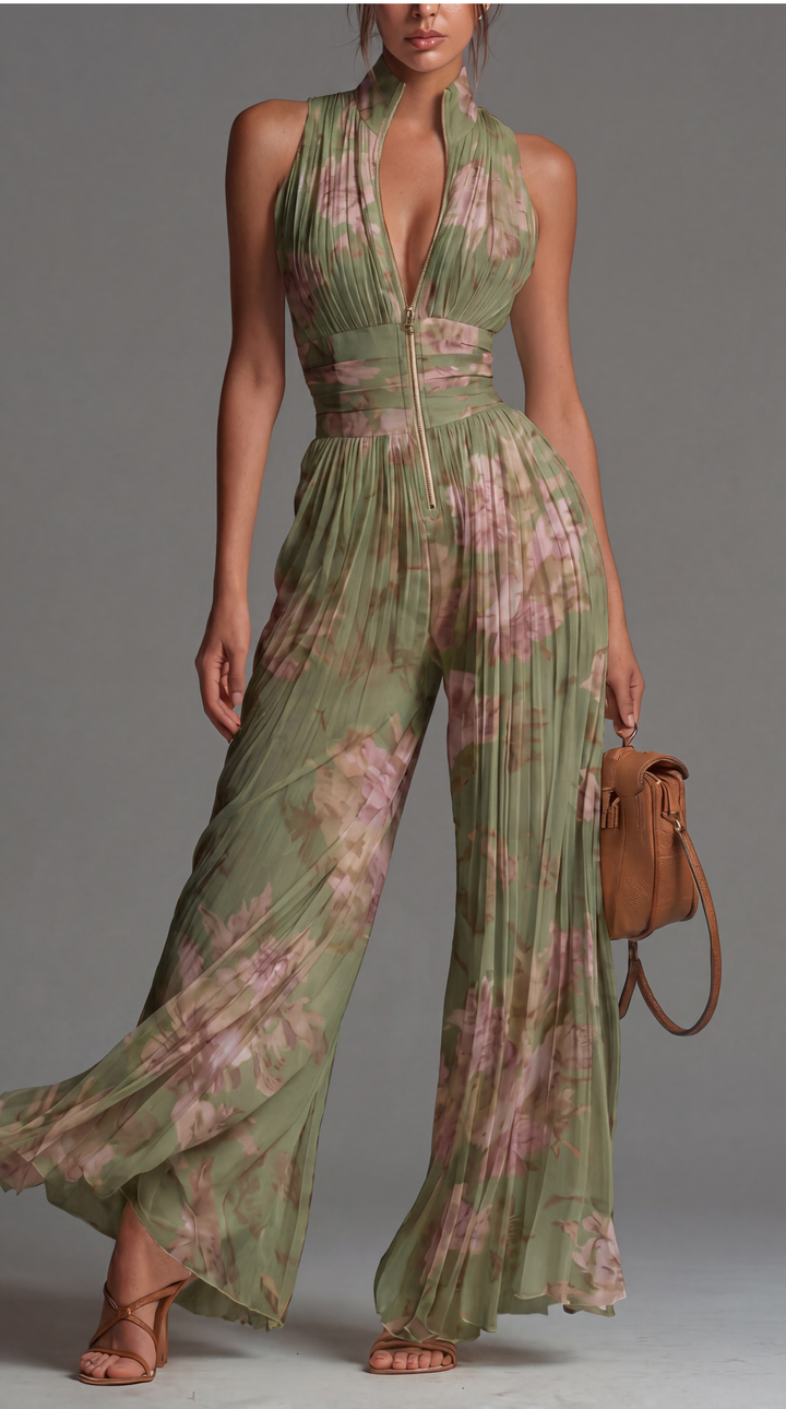 Willemien | Gebloemde chiffon jumpsuit