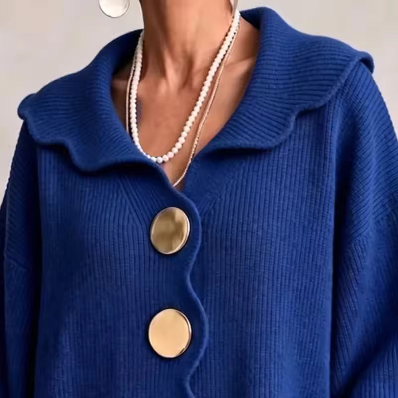 Odette | Ribbed Knit Button Cardigan