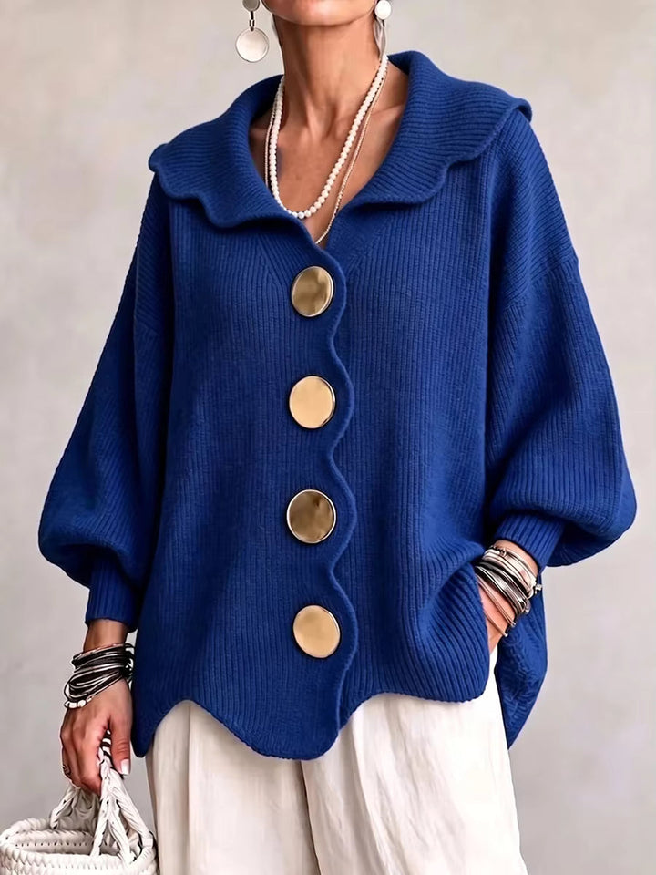 Odette | Ribbed Knit Button Cardigan
