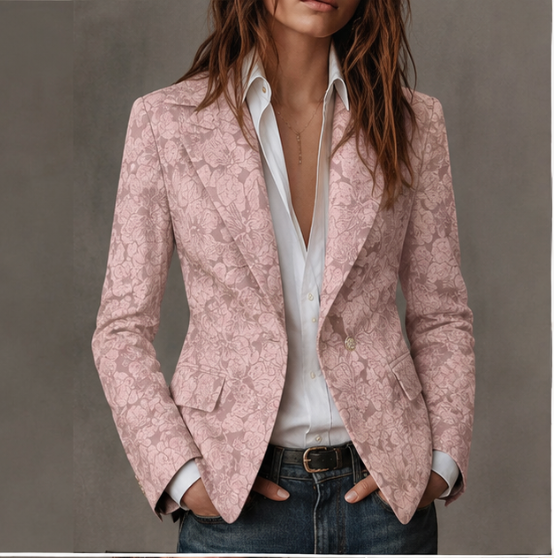 Karen | Getailleerde Blazer met Kasjmier Jacquard