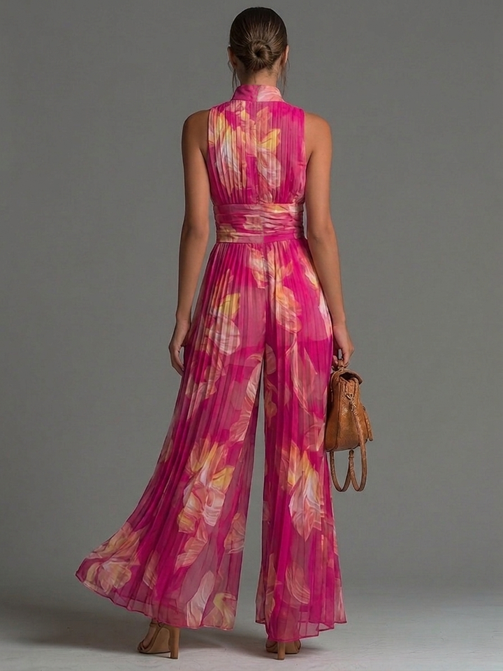 Fenna | Fuchsia gebloemde jumpsuit