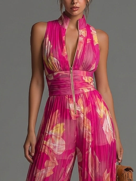 Fenna | Fuchsia gebloemde jumpsuit