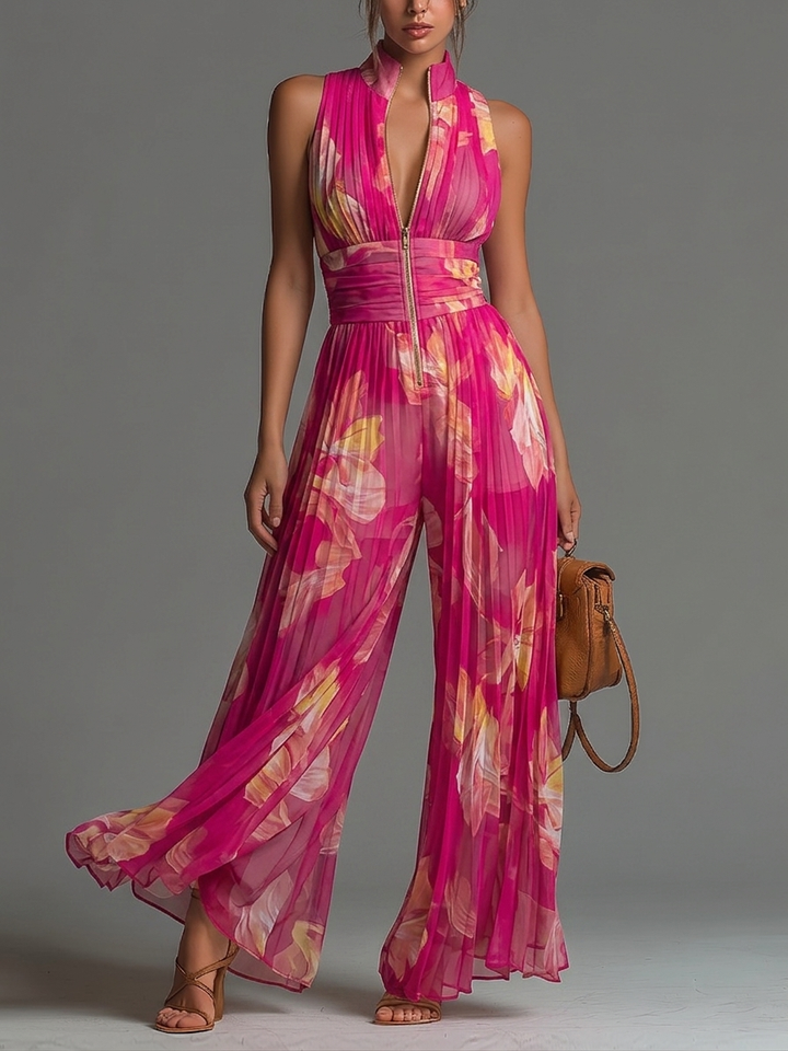 Fenna | Fuchsia gebloemde jumpsuit