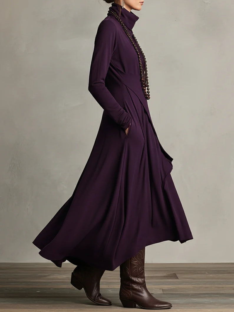 Arielle | Vintage Asymmetric Cowl Neck Dress