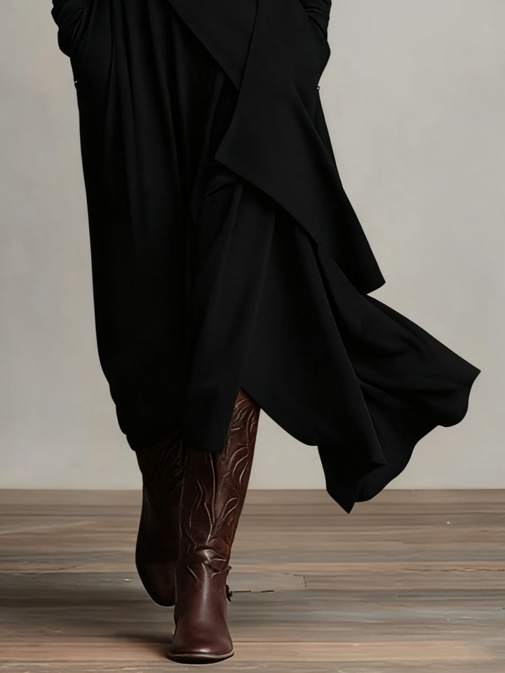 Arielle | Vintage Asymmetric Cowl Neck Dress