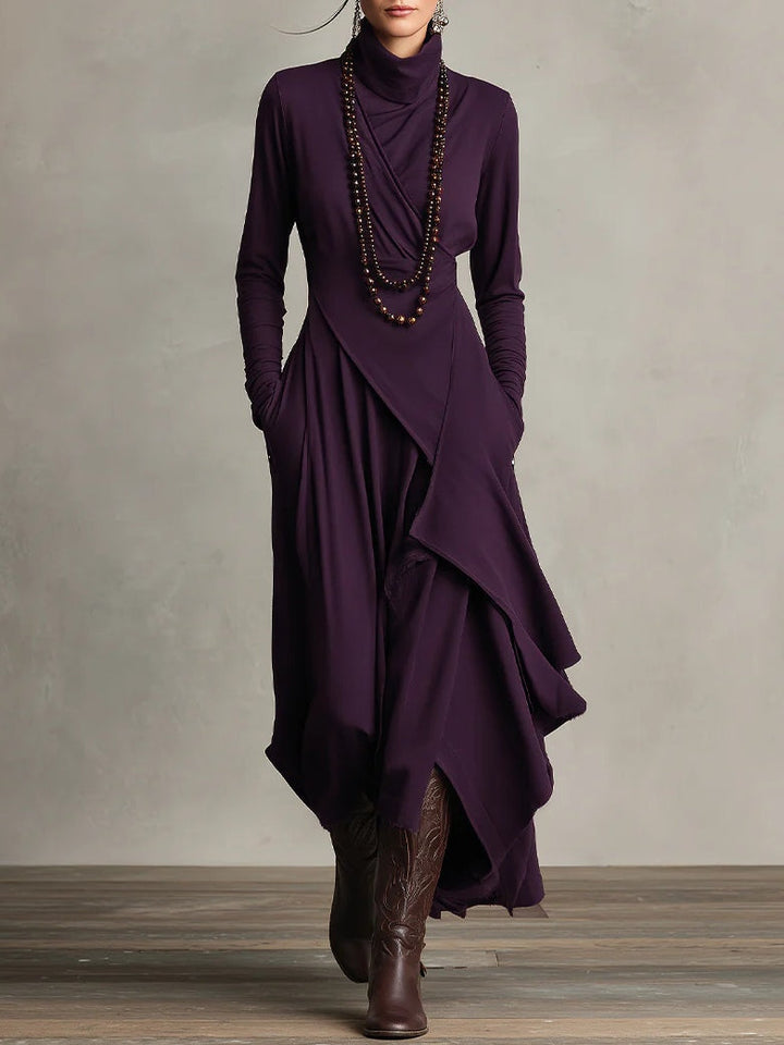 Arielle | Vintage Asymmetric Cowl Neck Dress