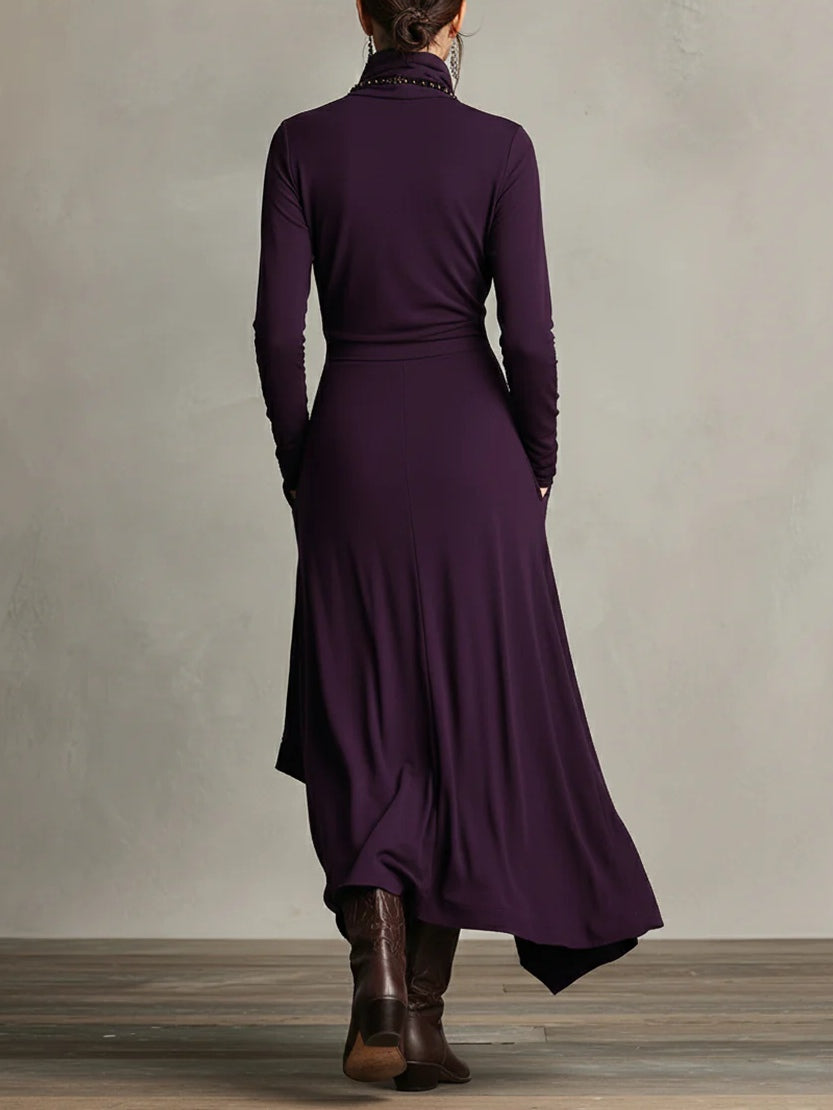 Arielle | Vintage Asymmetric Cowl Neck Dress