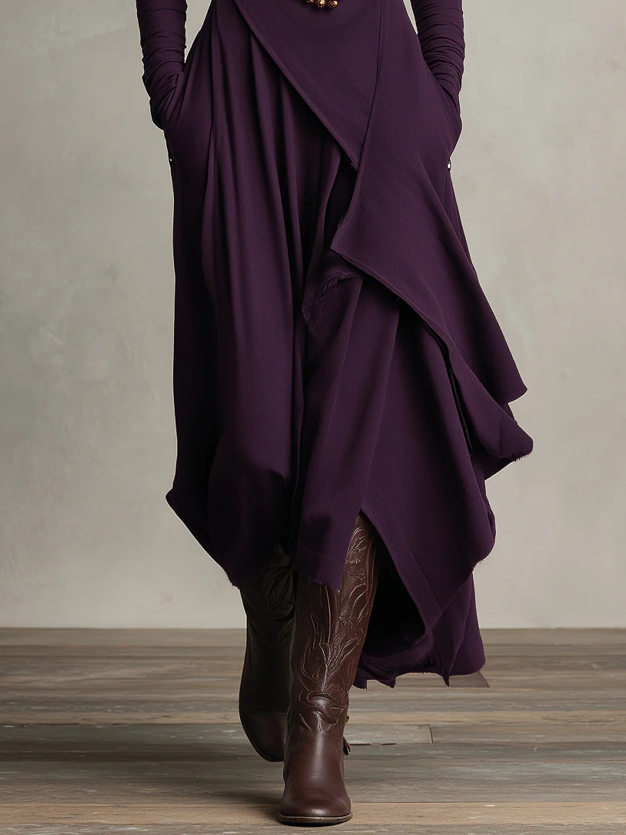 Arielle | Vintage Asymmetric Cowl Neck Dress