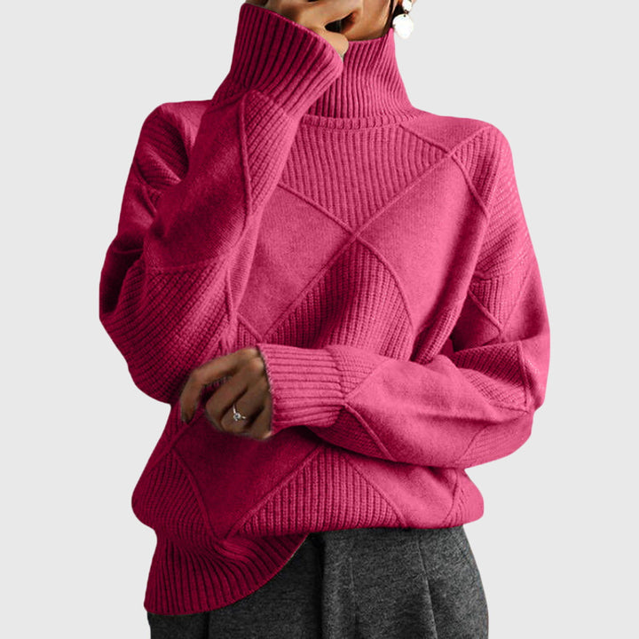 Annelise™ | Diamond-Knit Turtleneck