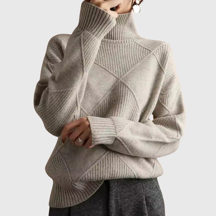 Annelise™ | Diamond-Knit Turtleneck
