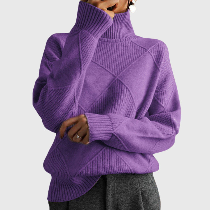 Annelise™ | Diamond-Knit Turtleneck