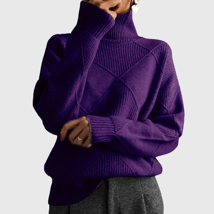 Annelise™ | Diamond-Knit Turtleneck
