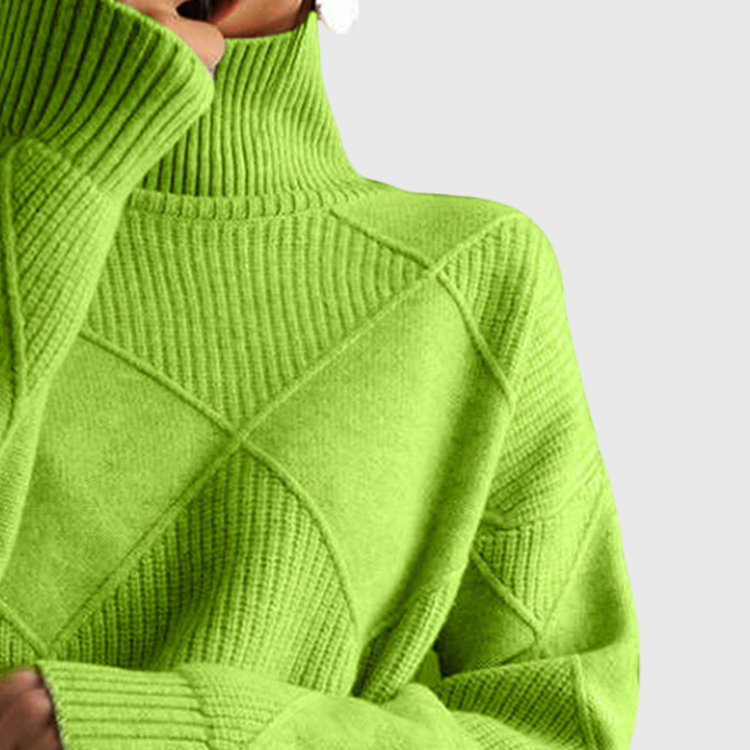 Annelise™ | Diamond-Knit Turtleneck