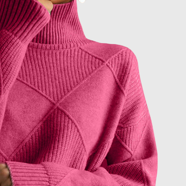 Annelise™ | Diamond-Knit Turtleneck