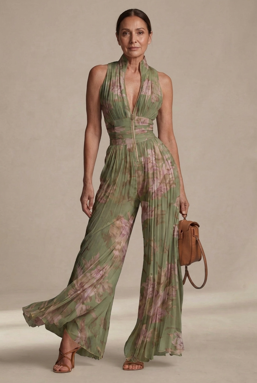 Willemien | Gebloemde chiffon jumpsuit
