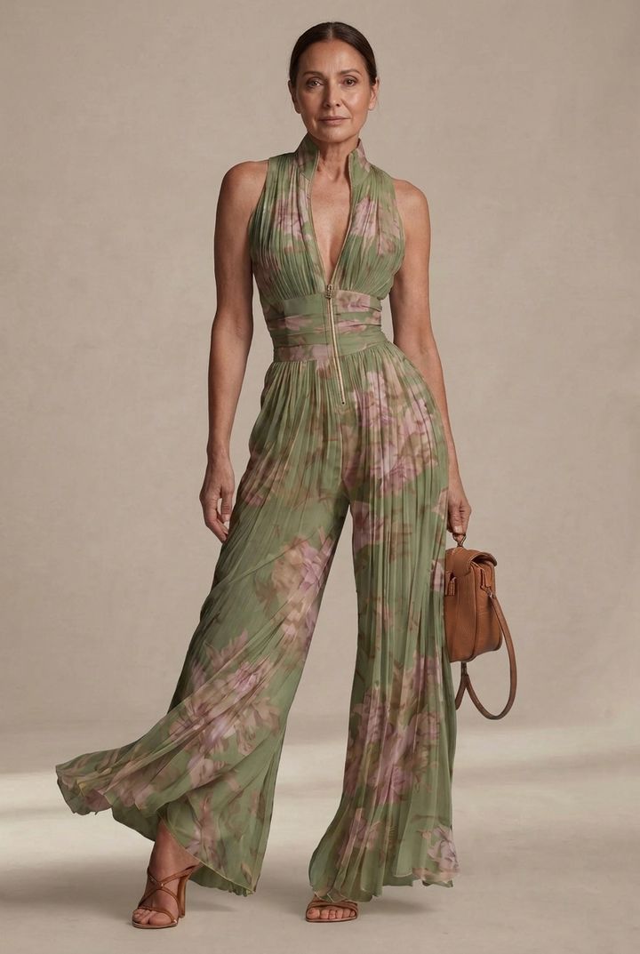 Willemien | Gebloemde chiffon jumpsuit