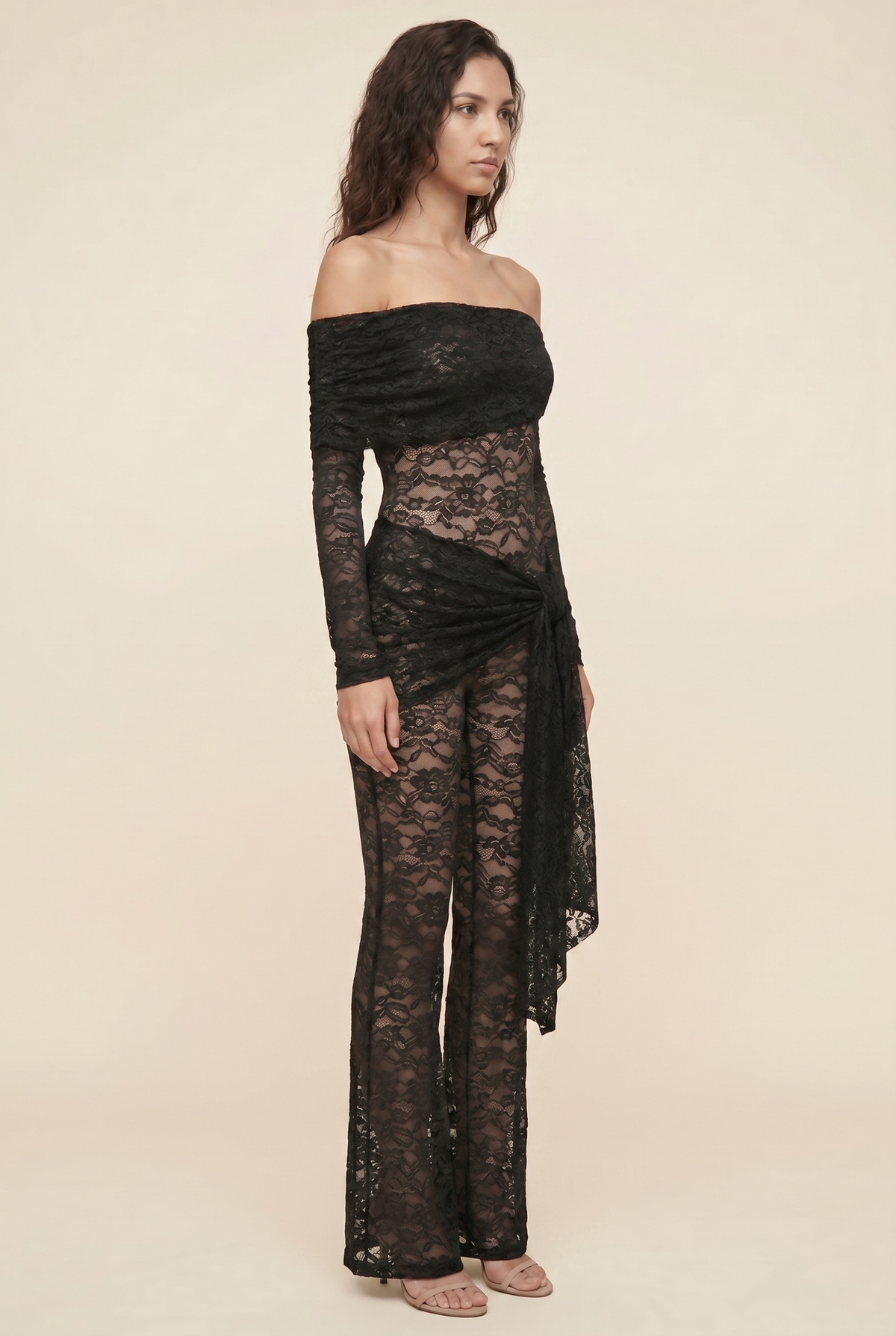 Katy Lace Off-Shoulder Jumpsuit