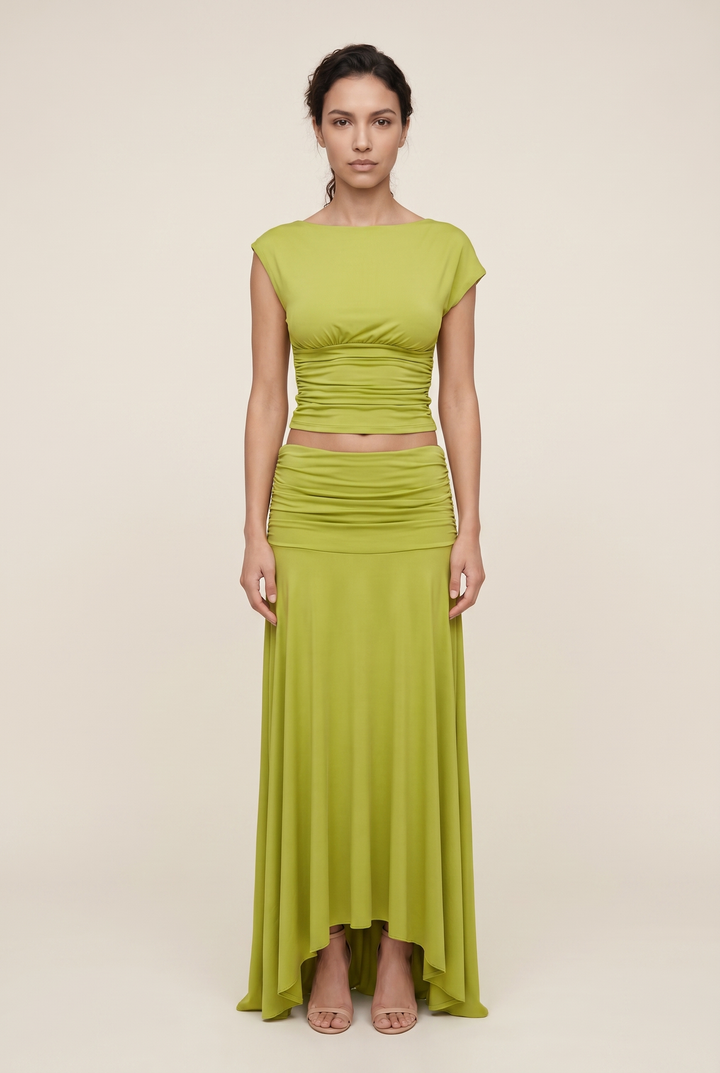 Lora Ruched Maxi Set