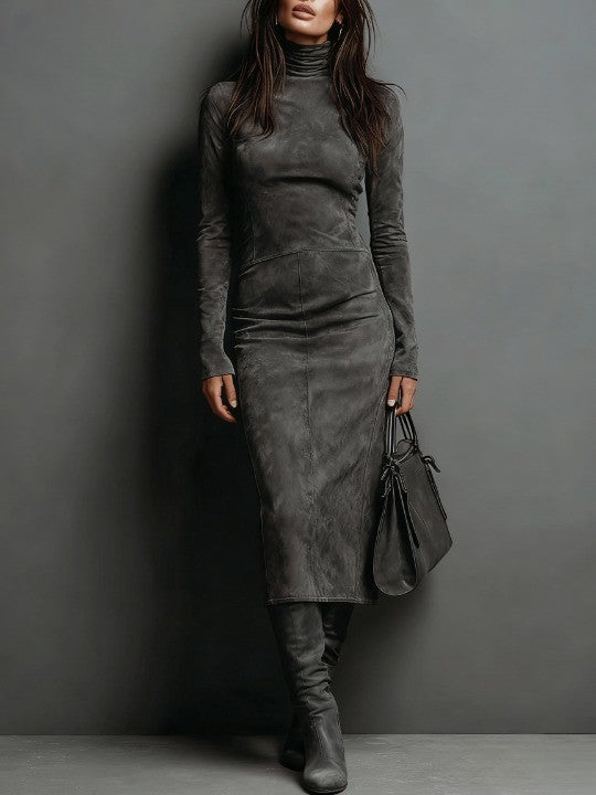 Lorène | Midi Long Brown Dress
